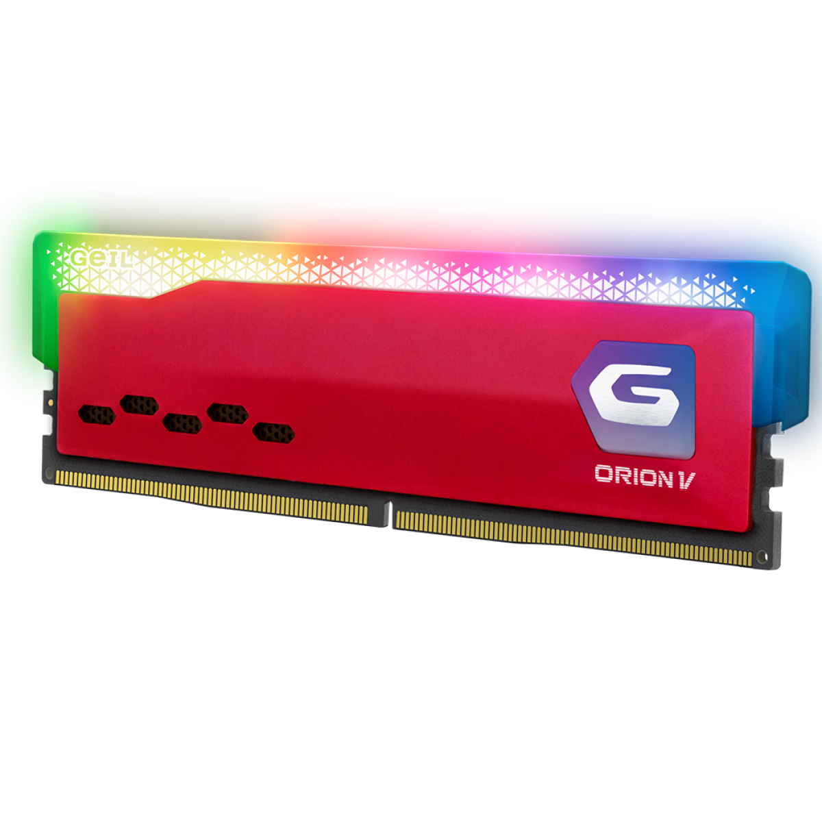 Memória DDR5 Geil Orion, 32GB (2x16GB) 8000MHz, RGB, Racing Red, GVSR532GB8000C38ADC