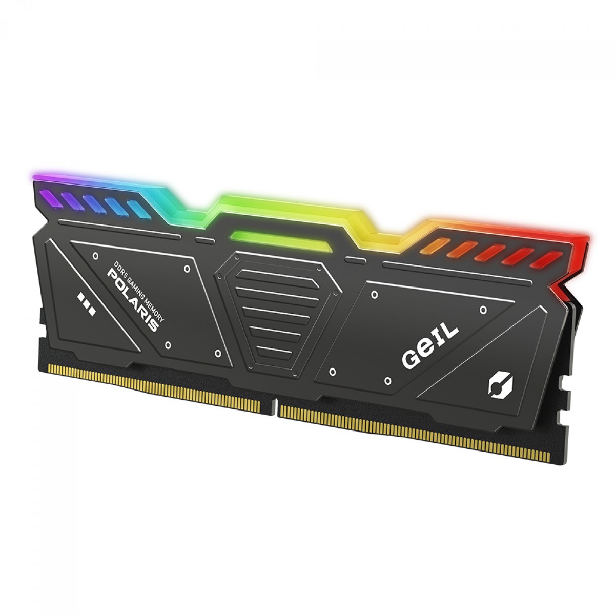 Memória DDR5 Geil Polaris RGB, 16GB 4800MHz, Gray, GOSG516GB4800C40SC