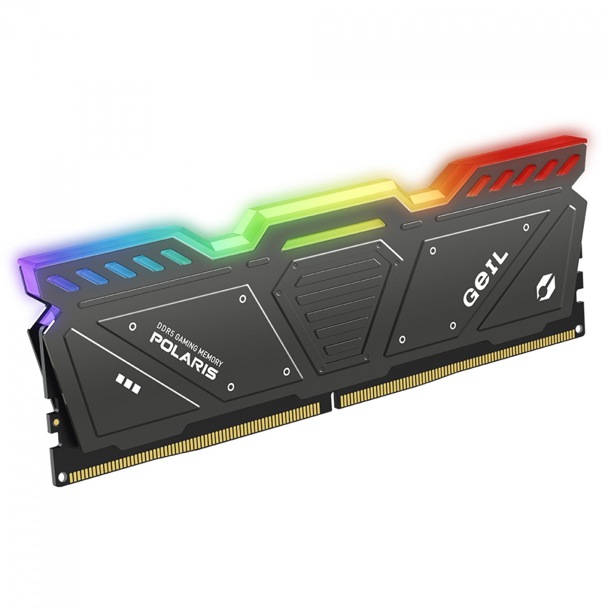 Memória DDR5 Geil Polaris RGB, 16GB 4800MHz, Gray, GOSG516GB4800C40SC