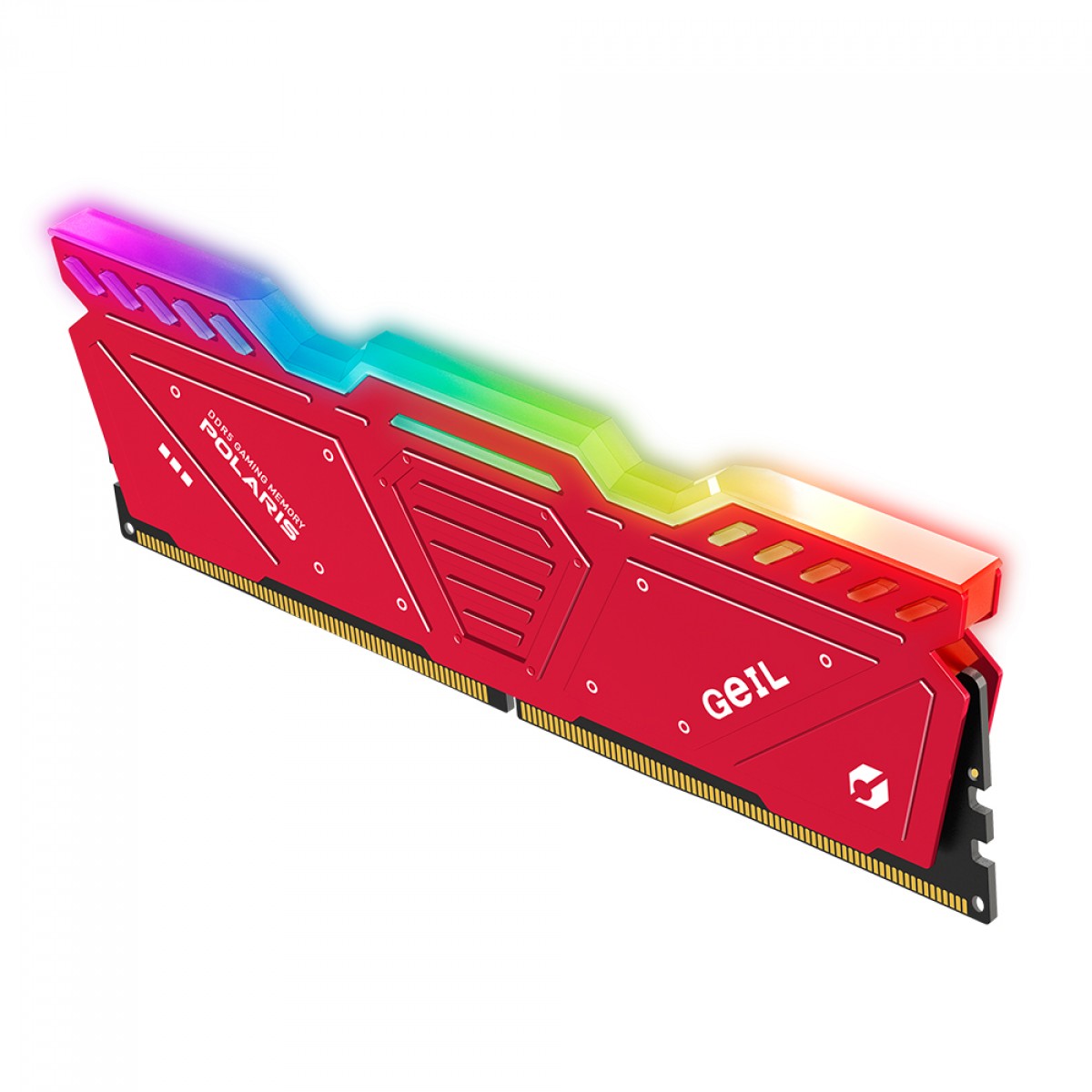 Memória DDR5 Geil Polaris RGB, 16GB 4800MHz, Red, GOSR516GB4800C40SC