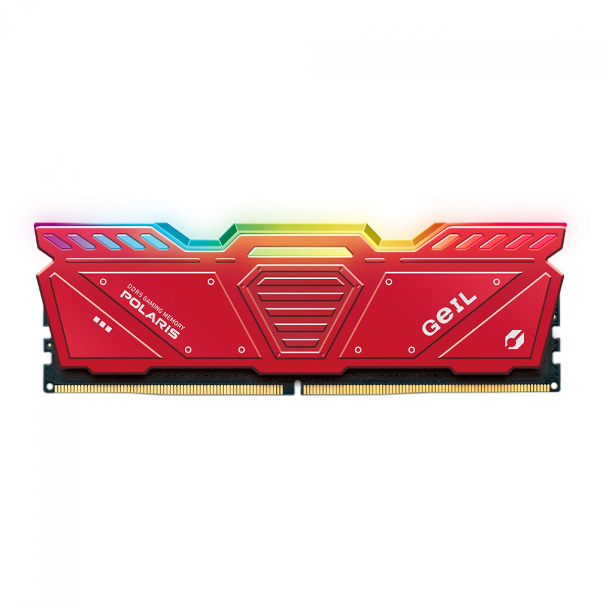 Memória DDR5 Geil Polaris RGB, 16GB 4800MHz, Red, GOSR516GB4800C40SC