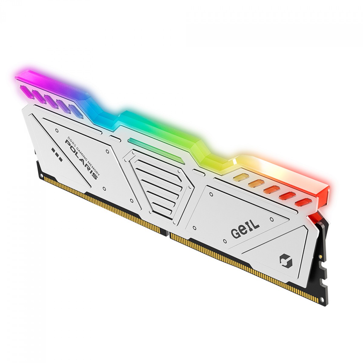 Memória DDR5 Geil Polaris RGB, 16GB 4800MHz, White, GOSW516GB4800C40SC
