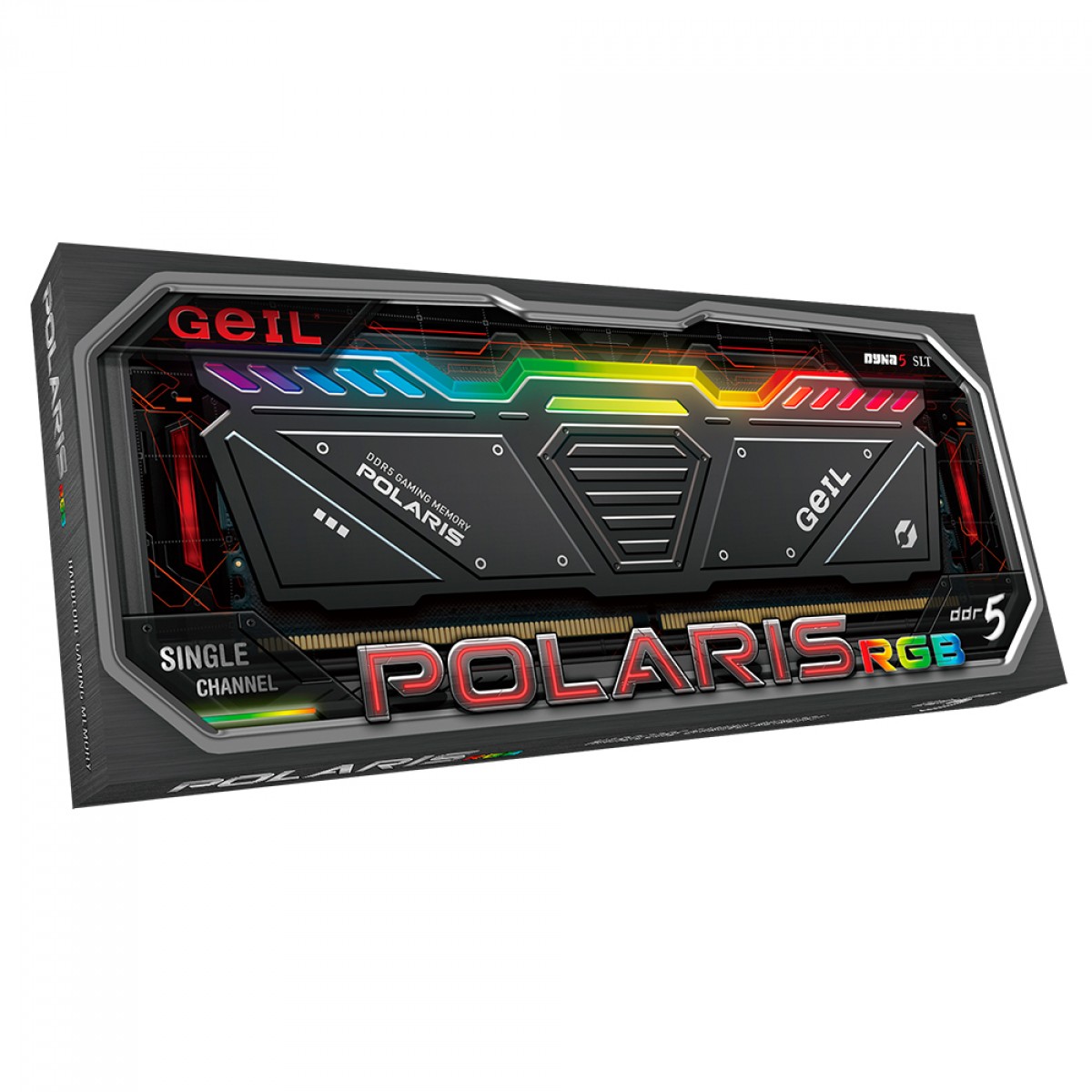 Memória DDR5 Geil Polaris RGB, 16GB 4800MHz, White, GOSW516GB4800C40SC