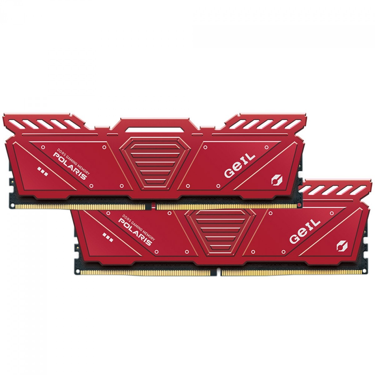Memória DDR5 Geil Polaris, 32GB (2x16GB), 4800MHz, Red, GAOR532GB4800C40DC