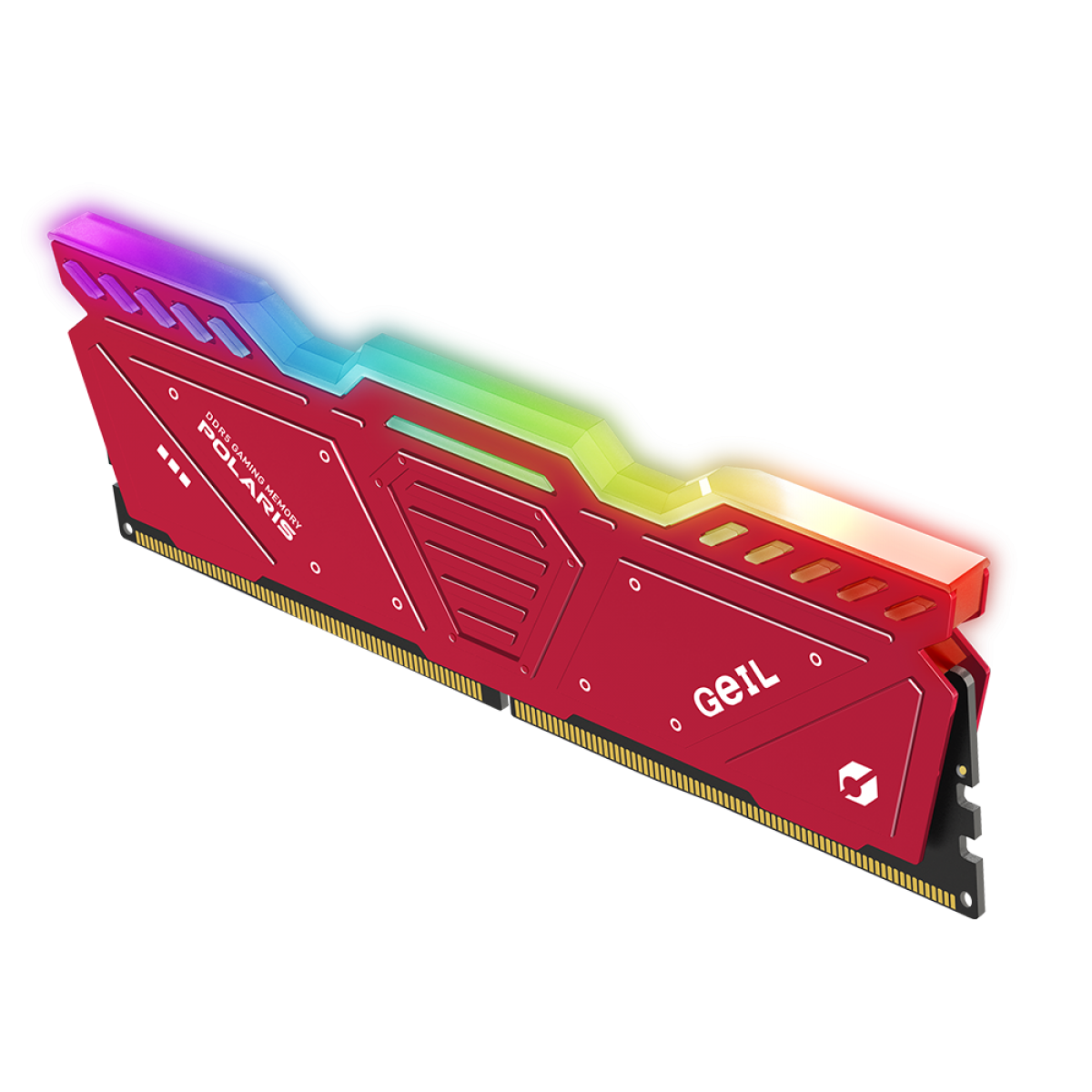Memória DDR5 Geil Polaris, 32GB (2x16GB) 5600MHz, RGB, Red, GOSR532GB5600C38ADC