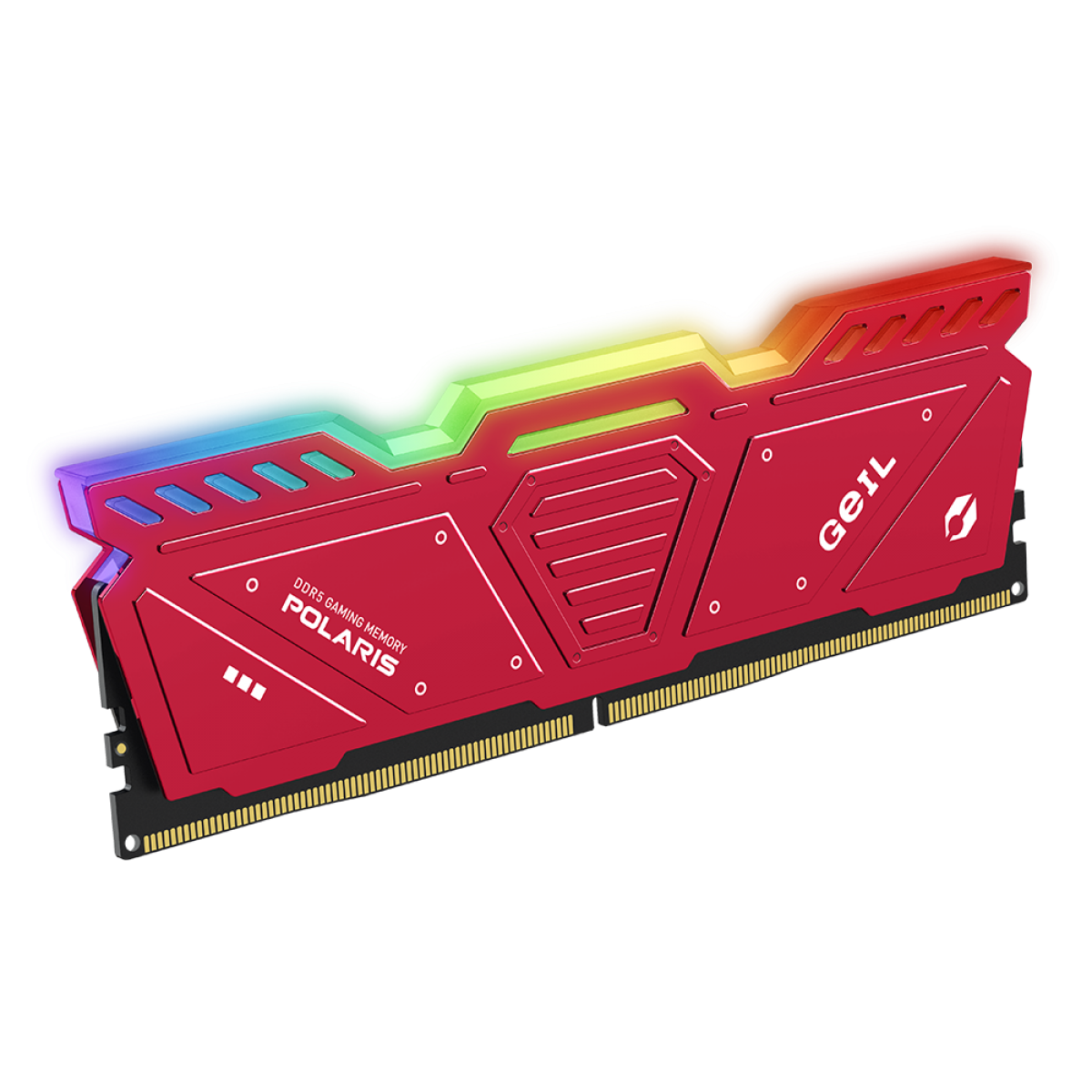 Memória DDR5 Geil Polaris, 32GB (2x16GB) 5600MHz, RGB, Red, GOSR532GB5600C38ADC