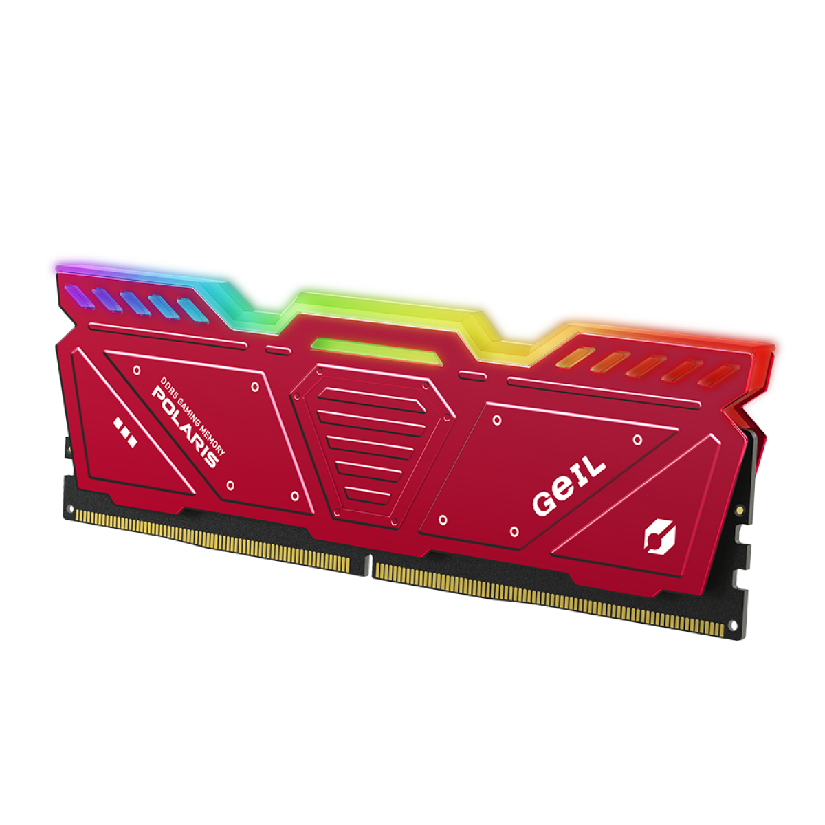 Memória DDR5 Geil Polaris, 32GB (2x16GB) 5600MHz, RGB, Red, GOSR532GB5600C38ADC
