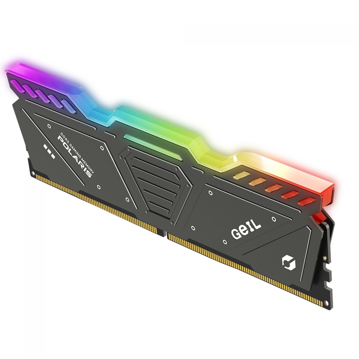 Memória DDR5 Geil Polaris RGB, 8GB 4800MHz, Gray, GOSG58GB4800C40SC