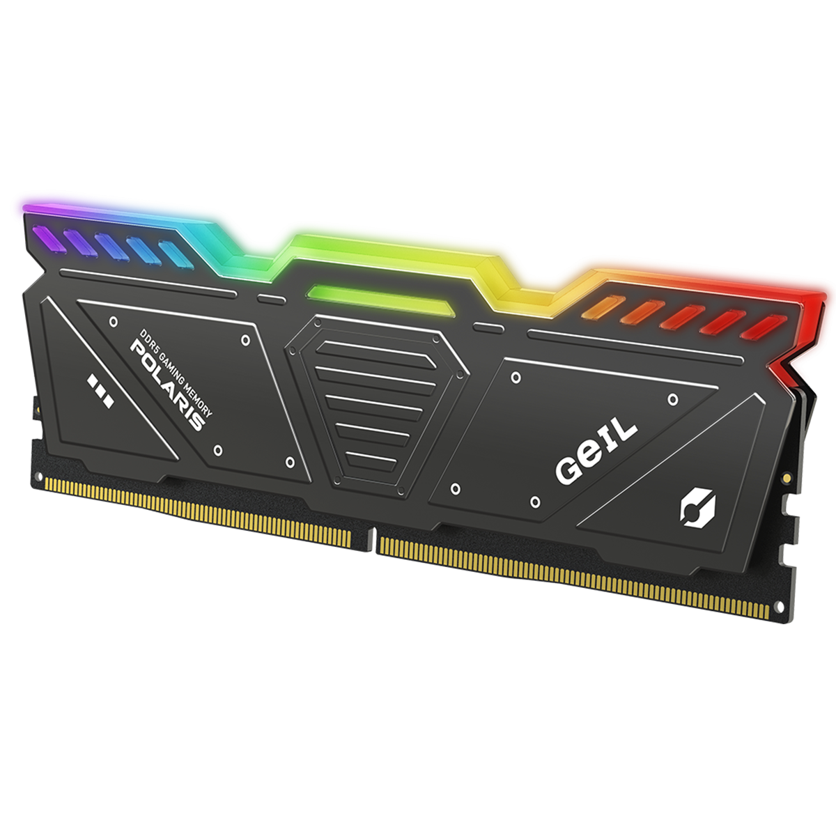 Memória DDR5 Geil Polaris RGB, 32GB (2x16GB), 5600MHz, Grey, GOSG532GB5600C38ADC