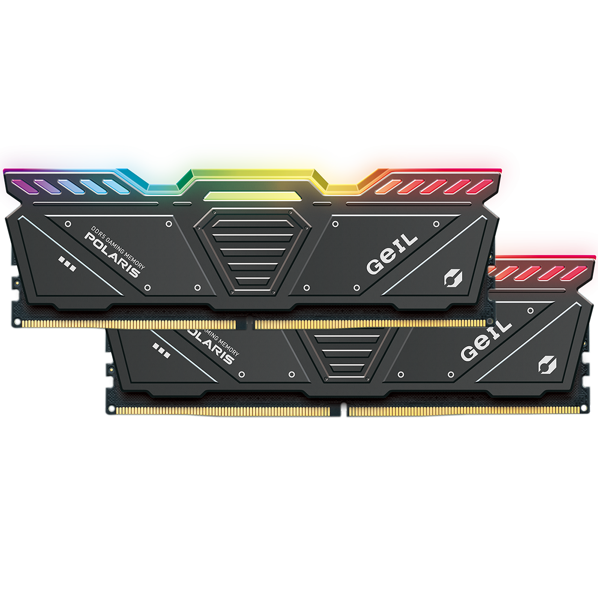 Memória DDR5 Geil Polaris RGB, 32GB (2x16GB), 5600MHz, Grey, GOSG532GB5600C38ADC