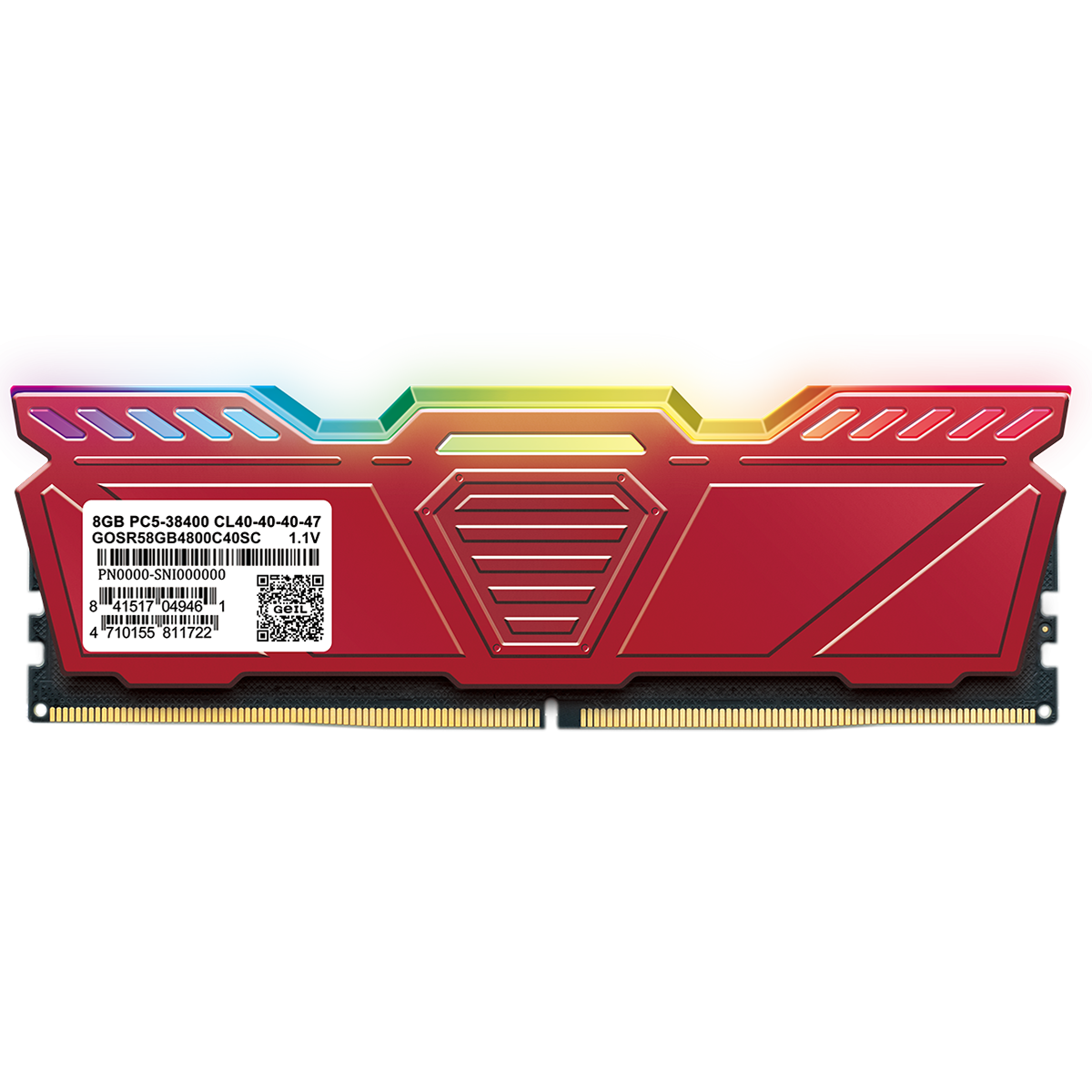 Memória DDR5 Geil Polaris RGB, 32GB (2x16GB), 5600MHz, Red, GOSR532GB5600C46DC