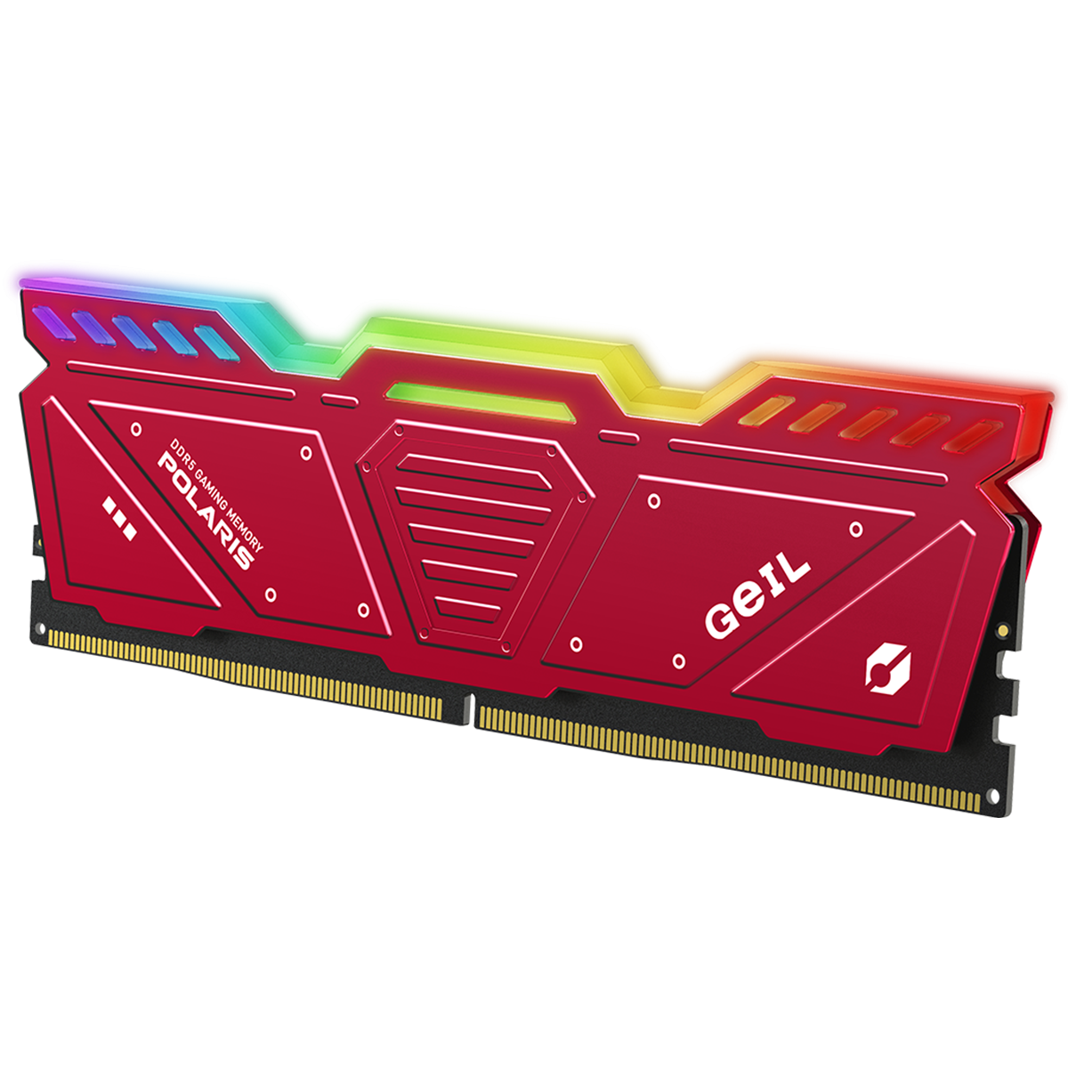 Memória DDR5 Geil Polaris RGB, 32GB (2x16GB), 5600MHz, Red, GOSR532GB5600C46DC