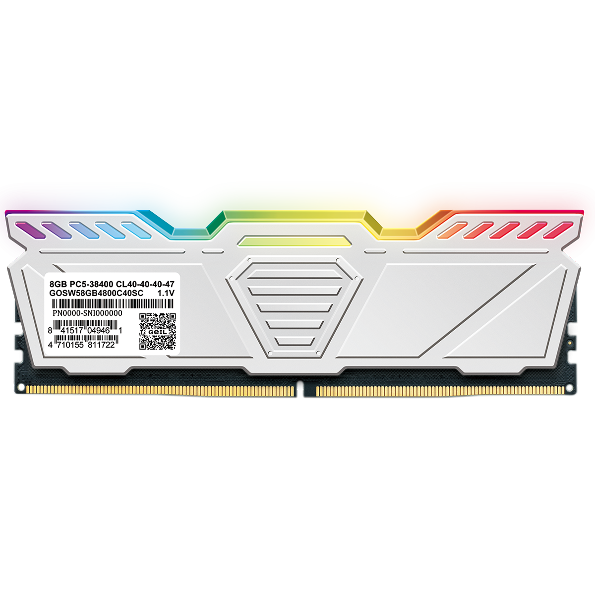 Memória DDR5 Geil Polaris RGB, 32GB (2x16GB), 5600MHz, White, GOSW532GB5600C46DC