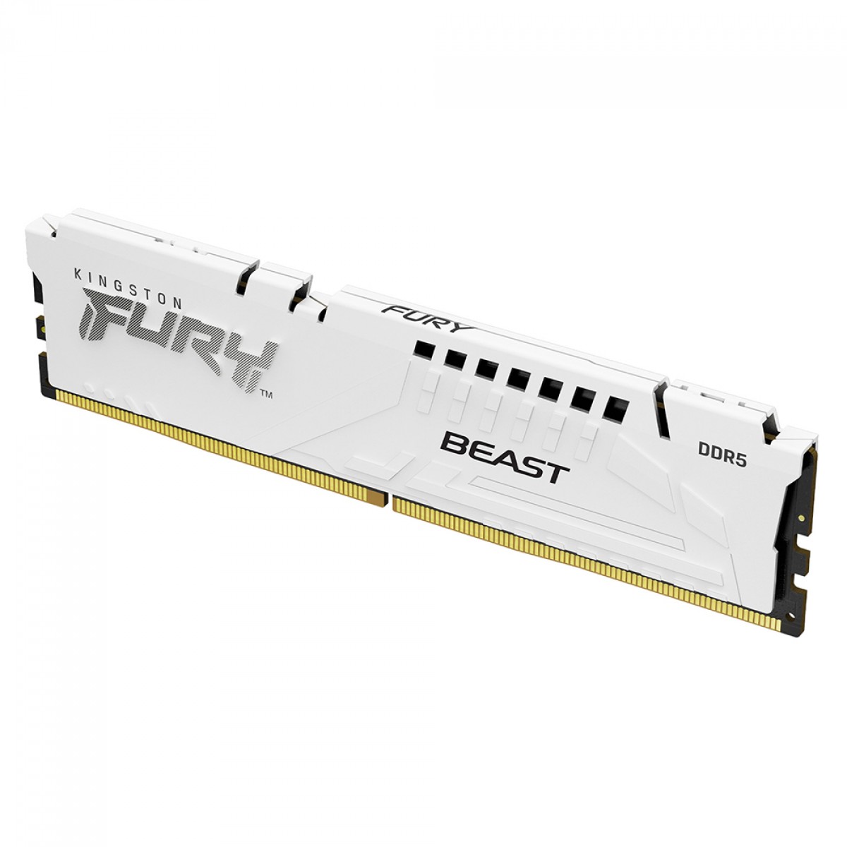 Memória DDR5 Kingston Fury Beast, 16GB, 6400MHz, White, KF564C32BWE-16