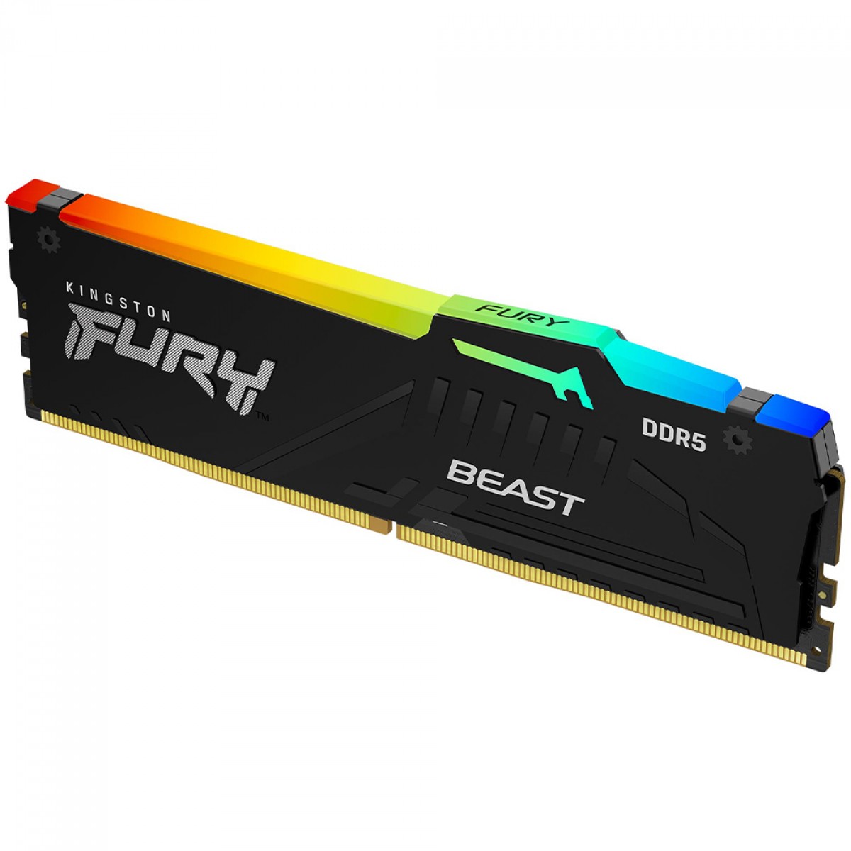 Memória DDR5 Kingston Fury Beast EXPO, RGB, 16GB, 6000Mhz, Black, KF560C30BBEA-16