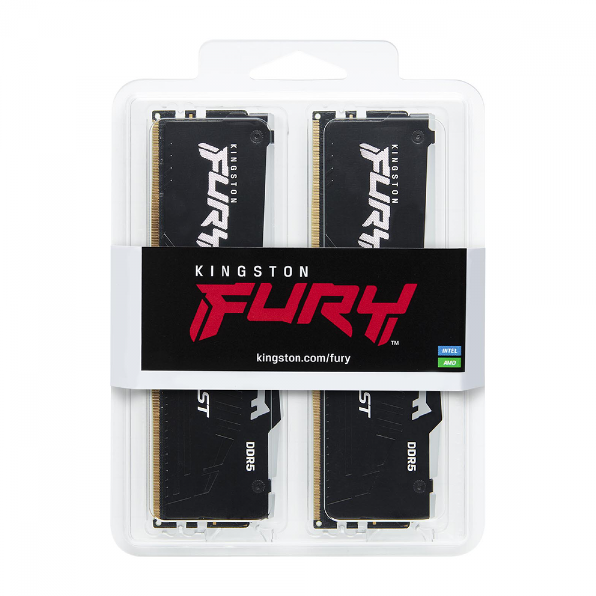 Memória DDR5 Kingston Fury Beast EXPO, RGB, 64GB (2x32GB), 6000Mhz, Black, KF560C36BBEAK2-64