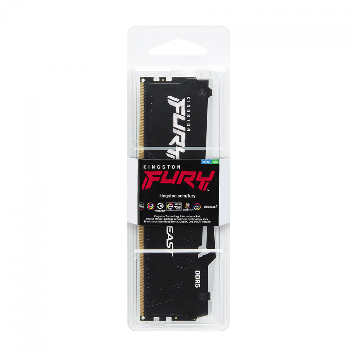 Memória DDR5 Kingston Fury Beast EXPO, RGB, 8GB, 6000Mhz, Black, KF560C36BBEA-8