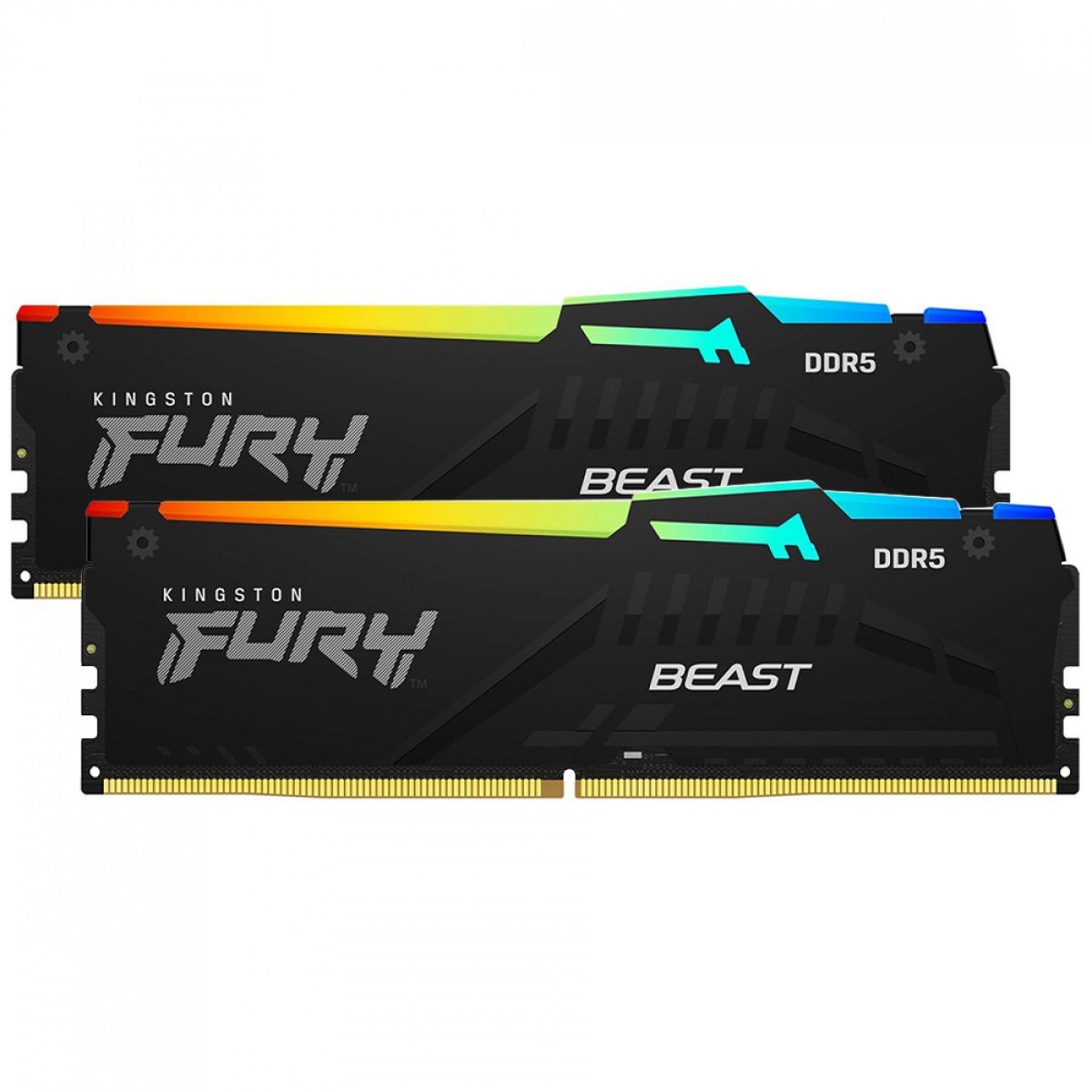 Memória DDR5 Kingston Fury Beast, RGB, 16GB (2x8GB), 5600Mhz