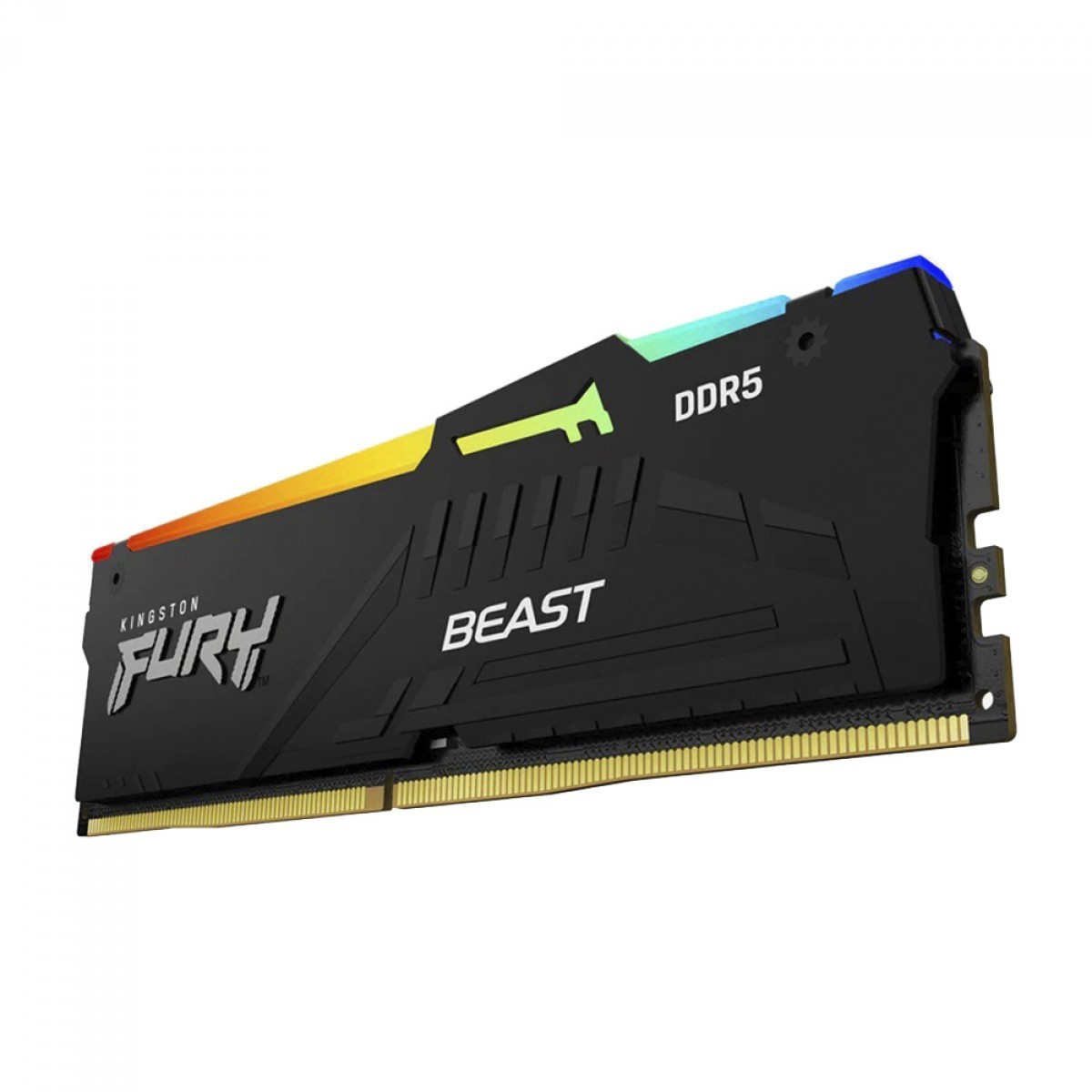 Memória DDR5 Kingston Fury Beast, RGB, 16GB (2x8GB), 6000Mhz, Black, KF560C40BBAK2-16