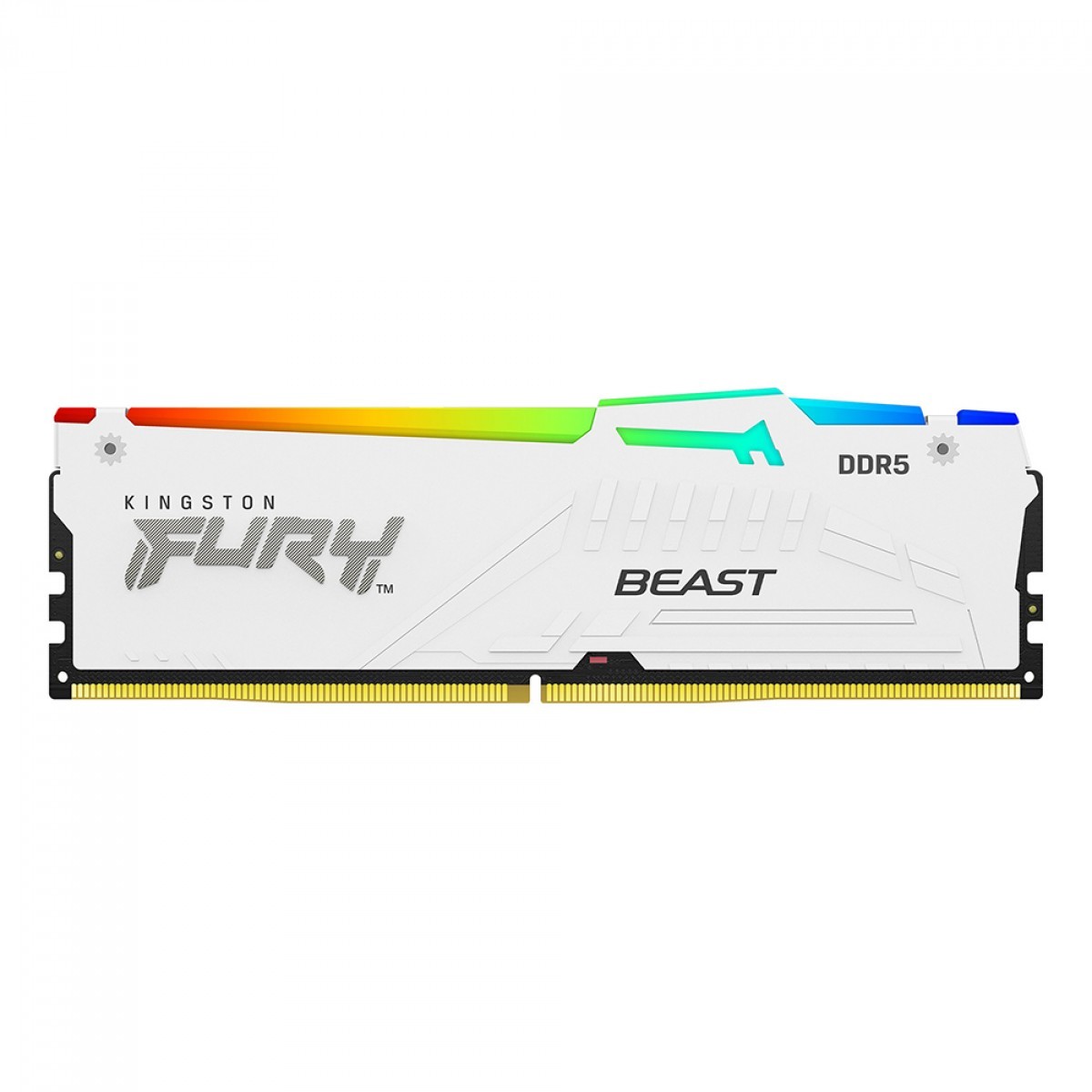 Memória DDR5 Kingston Fury Beast, RGB, 16GB, 6000MHz, Branco