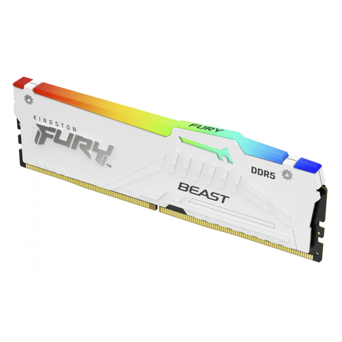 Memória DDR5 Kingston Fury Beast, RGB, 16GB, 6000Mhz, White, KF560C40BWA-16