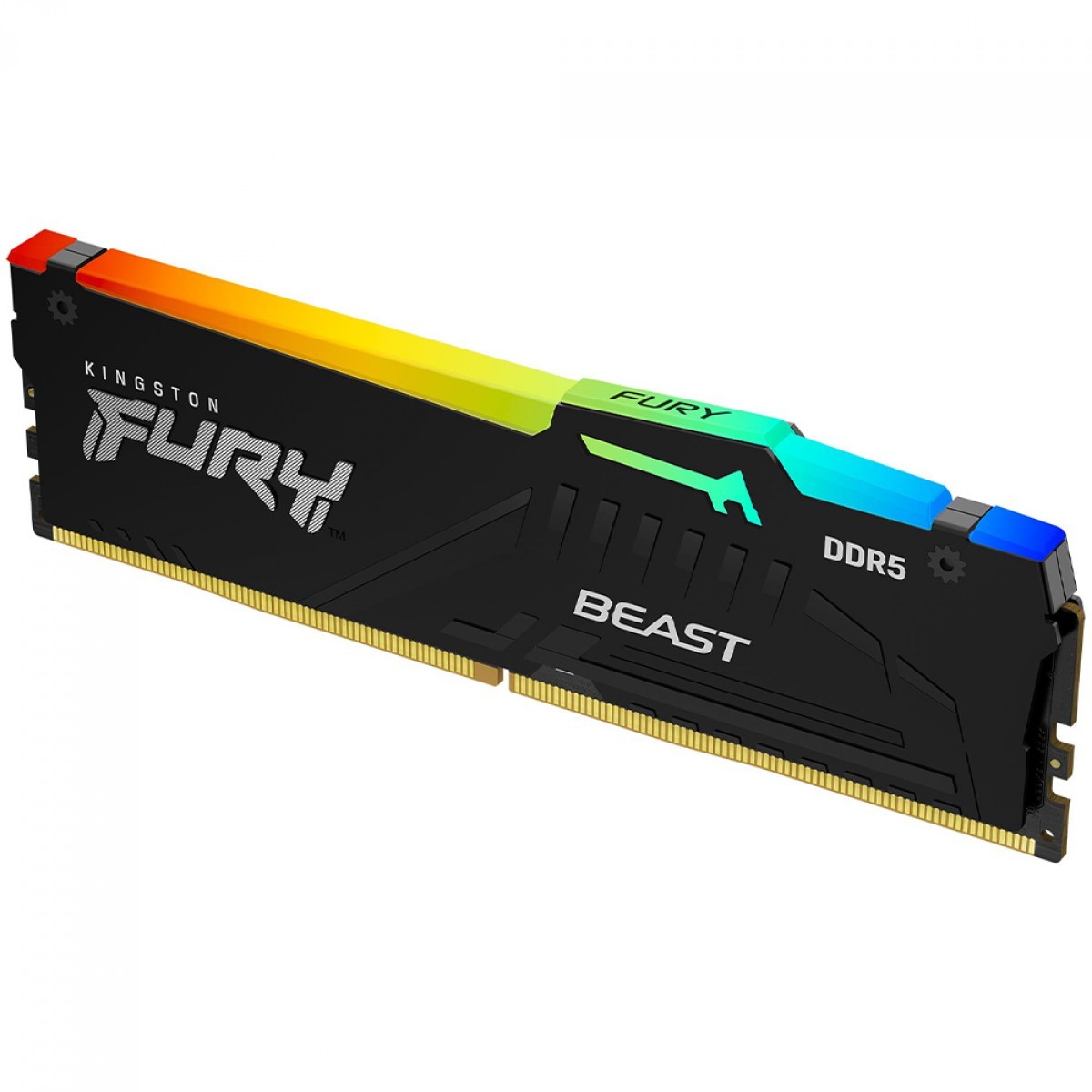 Memória DDR5 Kingston Fury Beast, RGB, 16GB, 6800MHz, Preto
