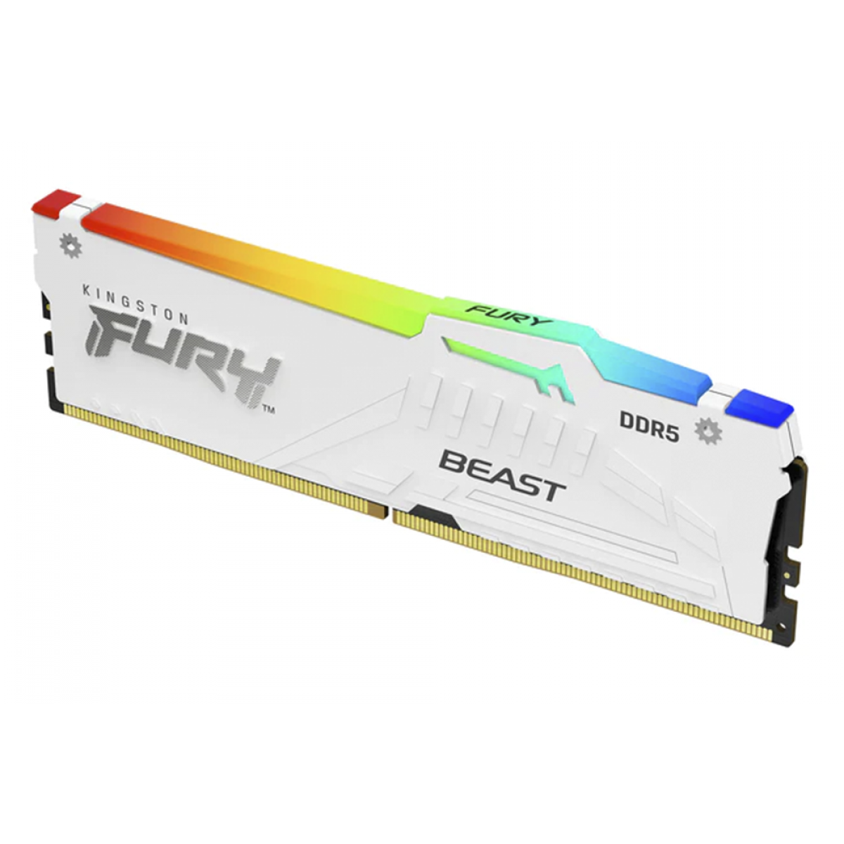 Memória DDR5 Kingston Fury Beast, RGB, 32GB (2x16GB), 5200Mhz, White, KF552C36BWEAK2-32