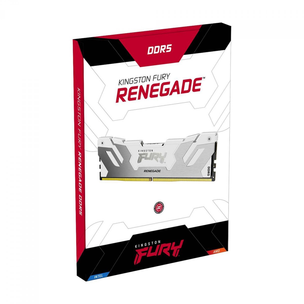 Memória DDR5 Kingston Fury Renegade, 16GB, 6000Mhz, White, KF560C32RW-16