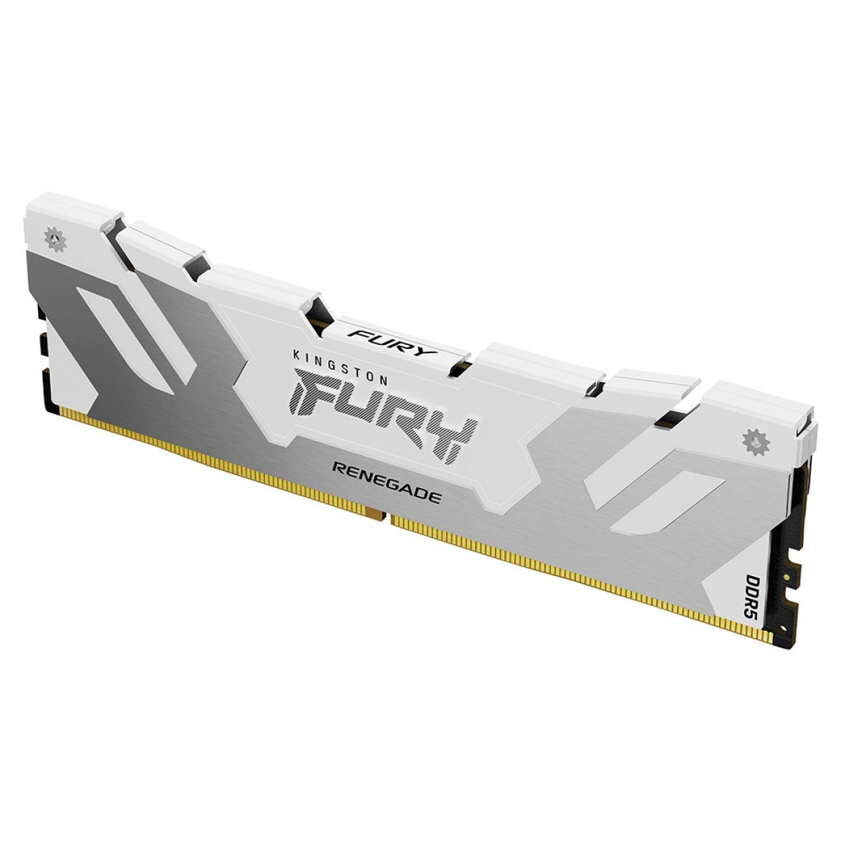 Memória DDR5 Kingston Fury Renegade, 16GB, 6400Mhz, White, KF564C32RW-16