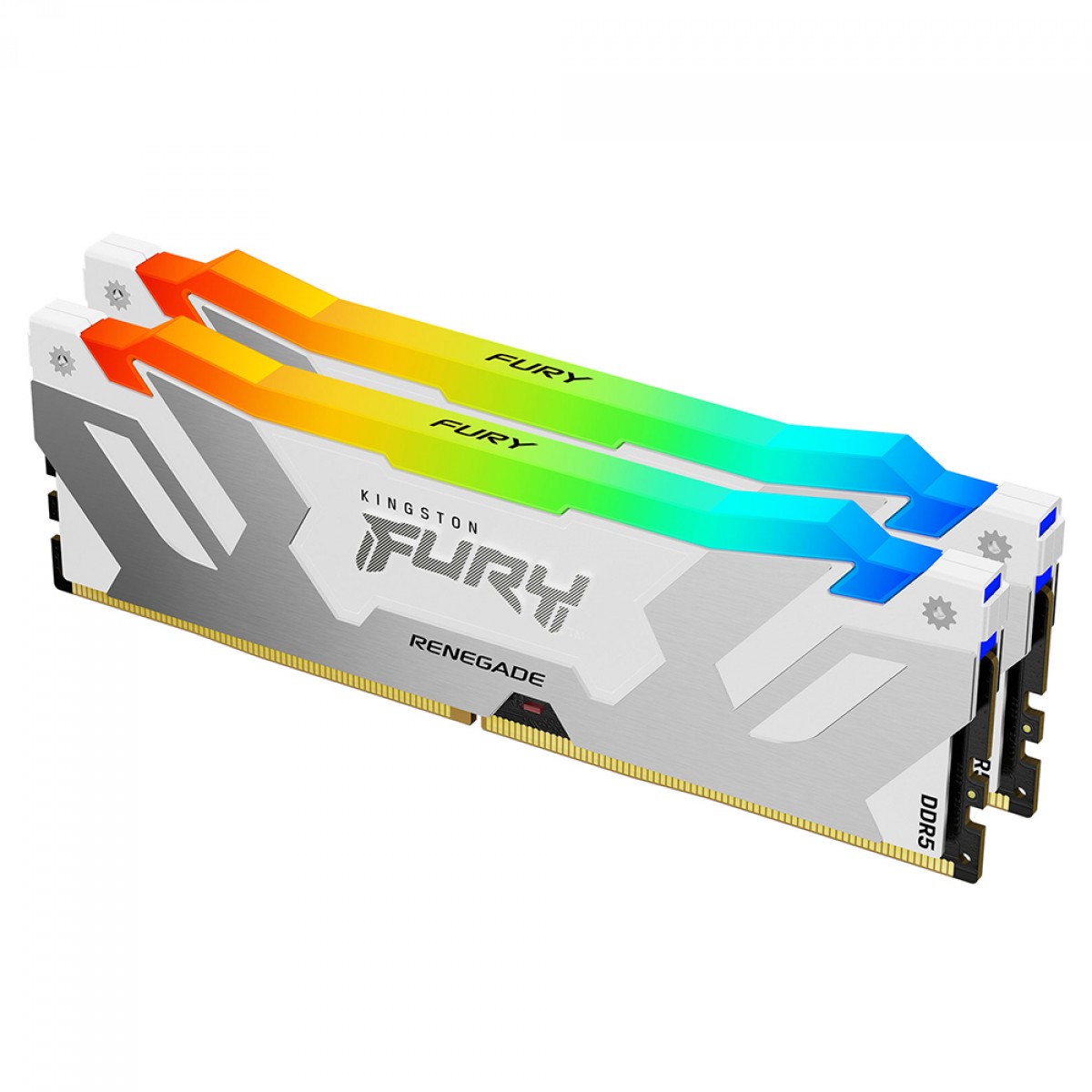 Memória DDR5 Kingston Fury Renegade, RGB, 32GB (2x16GB), 6800Mhz, White, KF568C36RWAK2-32