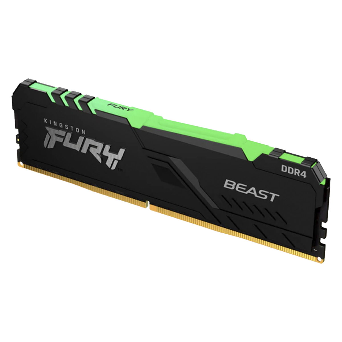 Memória Kingston Fury Beast RGB, 16GB, 2666Mhz, DDR4, Preto, KF426C16BB1A/16