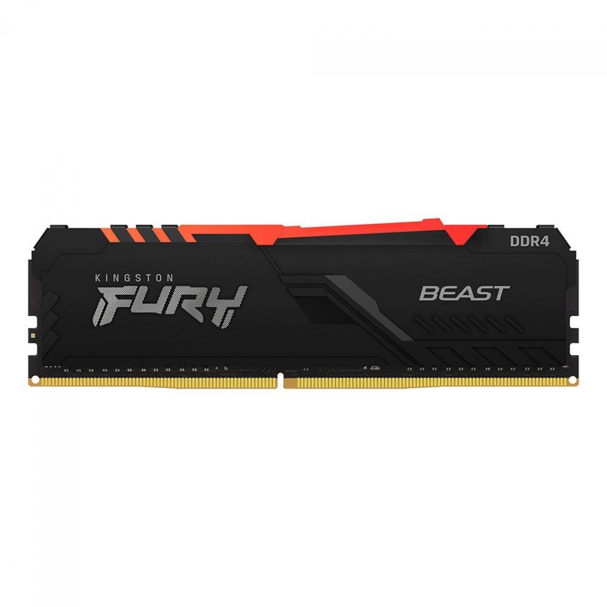 Memória DDR4 Kingston Fury Beast RGB, 16GB, 3000Mhz, Black, KF430C16BBA/16