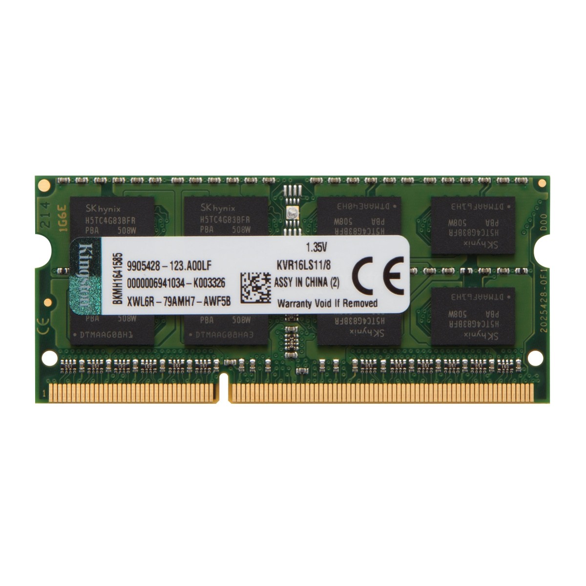 Memória para Notebook DDR3 Kingston, 8GB 1600Mhz, KVR16N11/8