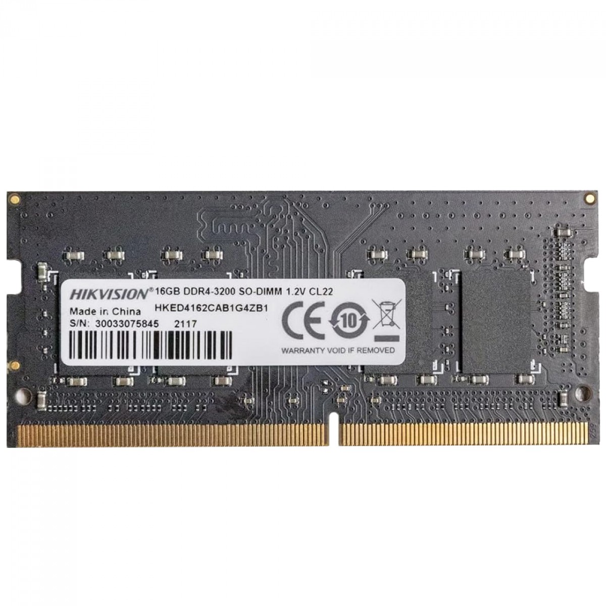 Memória Para Notebook DDR4 Hikvision, 16GB, 3200MHz, Black, HKED4162CAB1G4ZB1