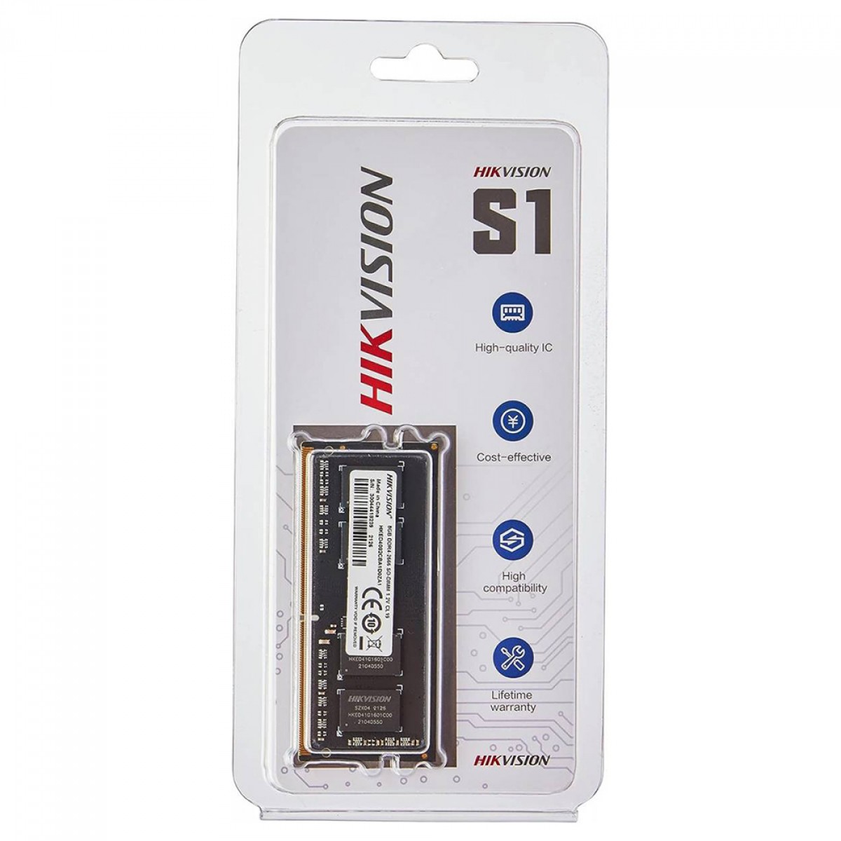 Memória Para Notebook DDR4 Hikvision, 4GB, 2666MHz, Black, HKED4042BBA1D0ZA1