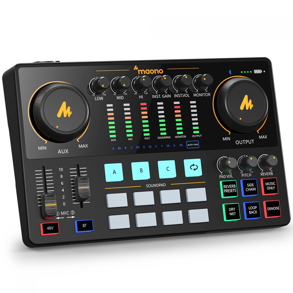 Mesa de Som Maonocaster E2, Sem fio, USB, Preto, AME2