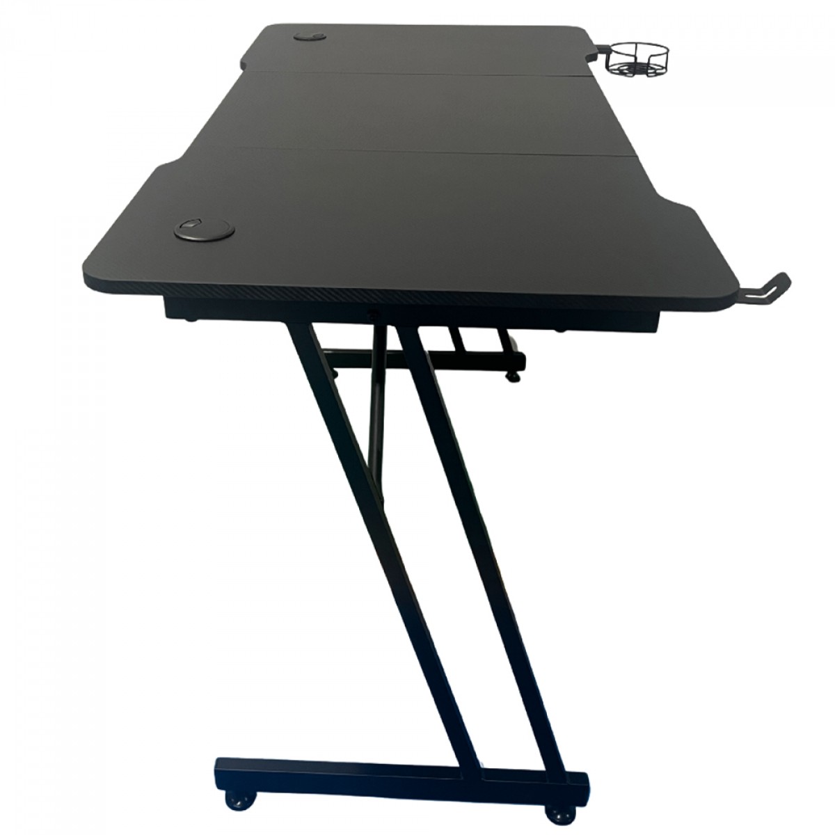 Mesa Gamer Hayom Slim, Com Suporte Para Headset e Copo, Preto, MG1000