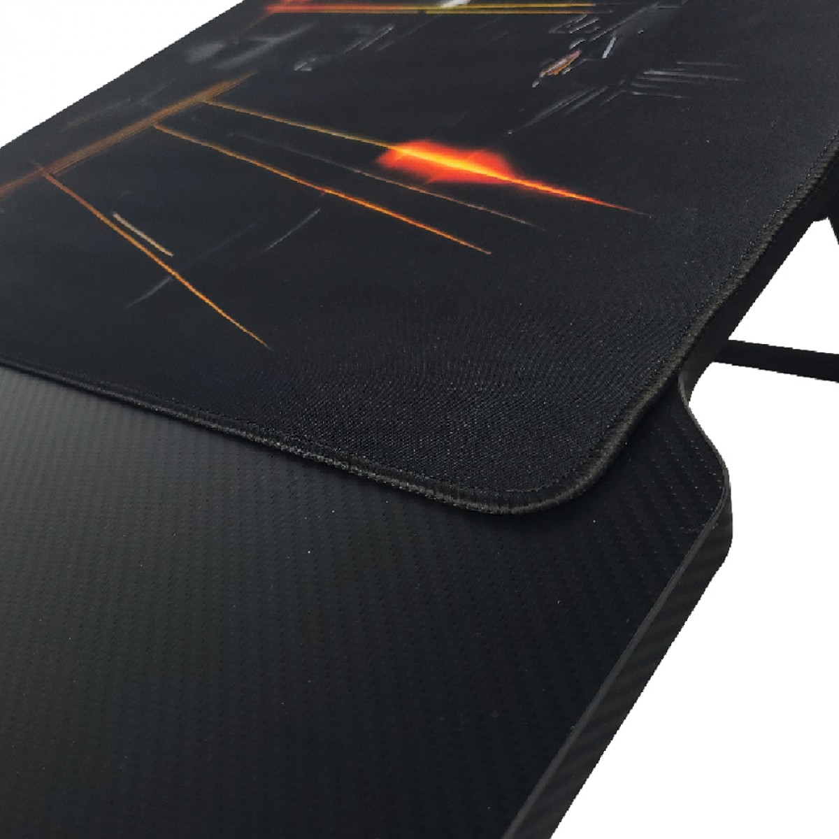 Mesa Gamer Hayom Slim II, Com Mousepad, Suporte Para Headset e Copo, Preto, MG1001