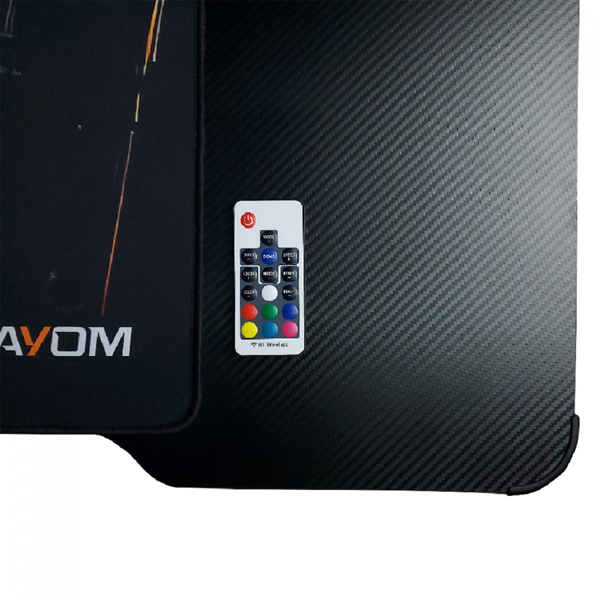 Mesa Gamer Hayom Slim RGB, Com Mousepad, Suporte Para Headset e Copo, Preto, MG1002