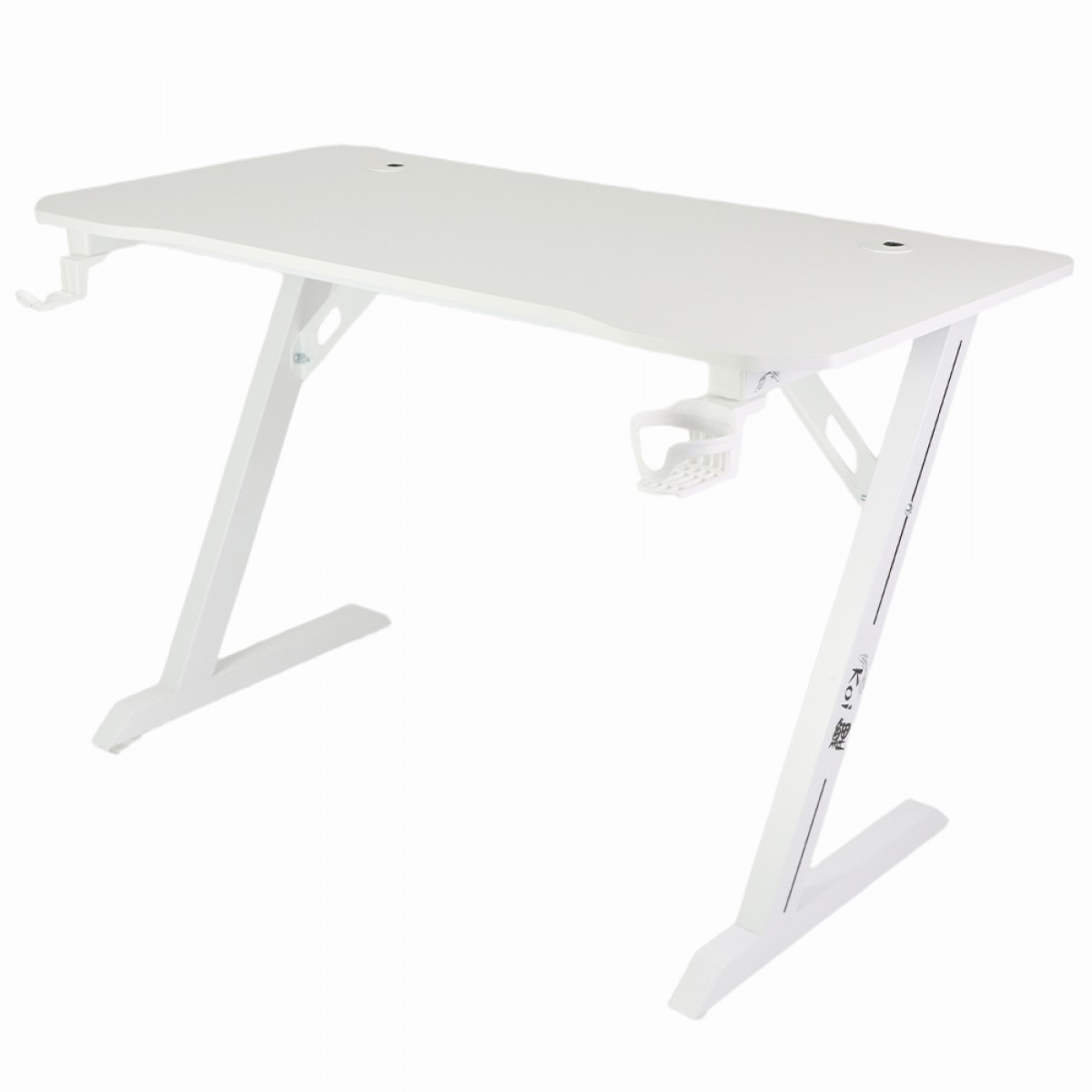 Mesa Gamer Ninja Koi, Com Suporte Para Headset e Copo, Branca, SF-TB-KI12060WF