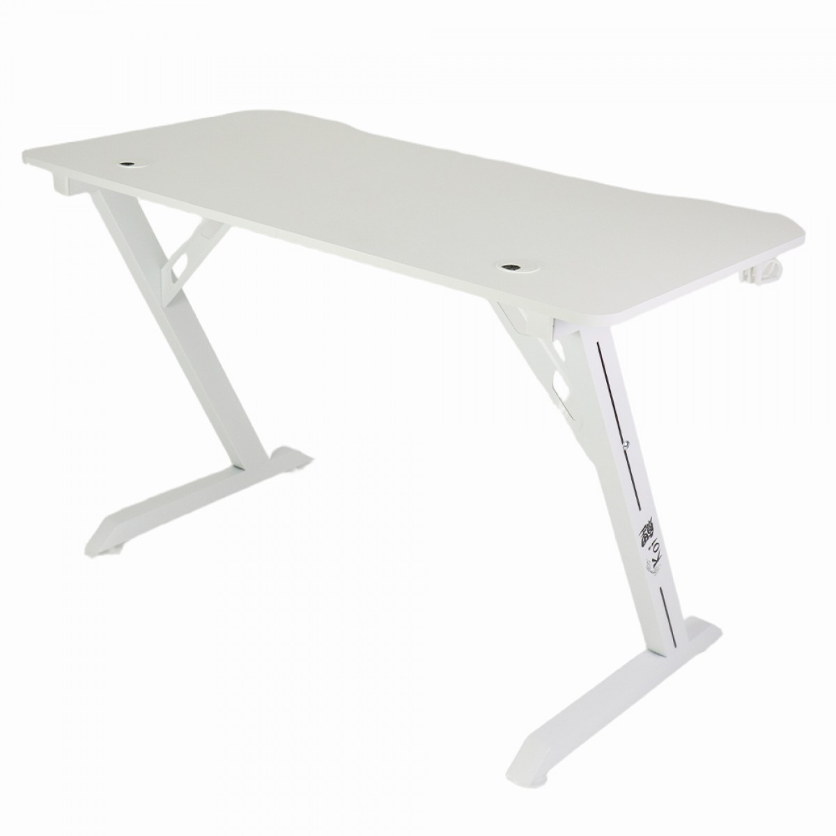 Mesa Gamer Ninja Koi, Com Suporte Para Headset e Copo, Branca, SF-TB-KI12060WF