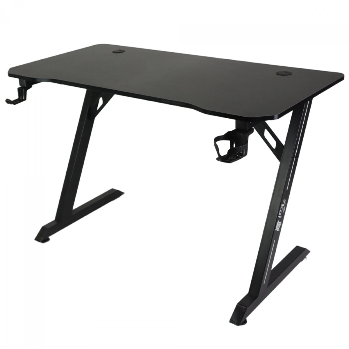 Mesa Gamer Ninja Koi, Com Suporte Para Headset e Copo, Preta, SF-TB-KI12060BF