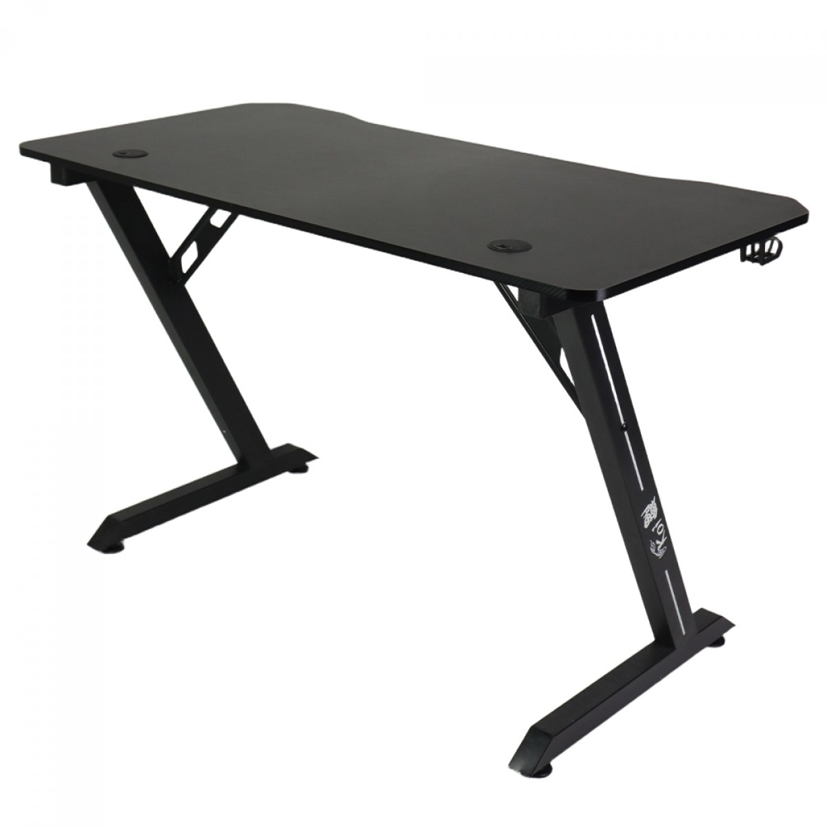 Mesa Gamer Ninja Koi, Com Suporte Para Headset e Copo, Preta, SF-TB-KI12060BF