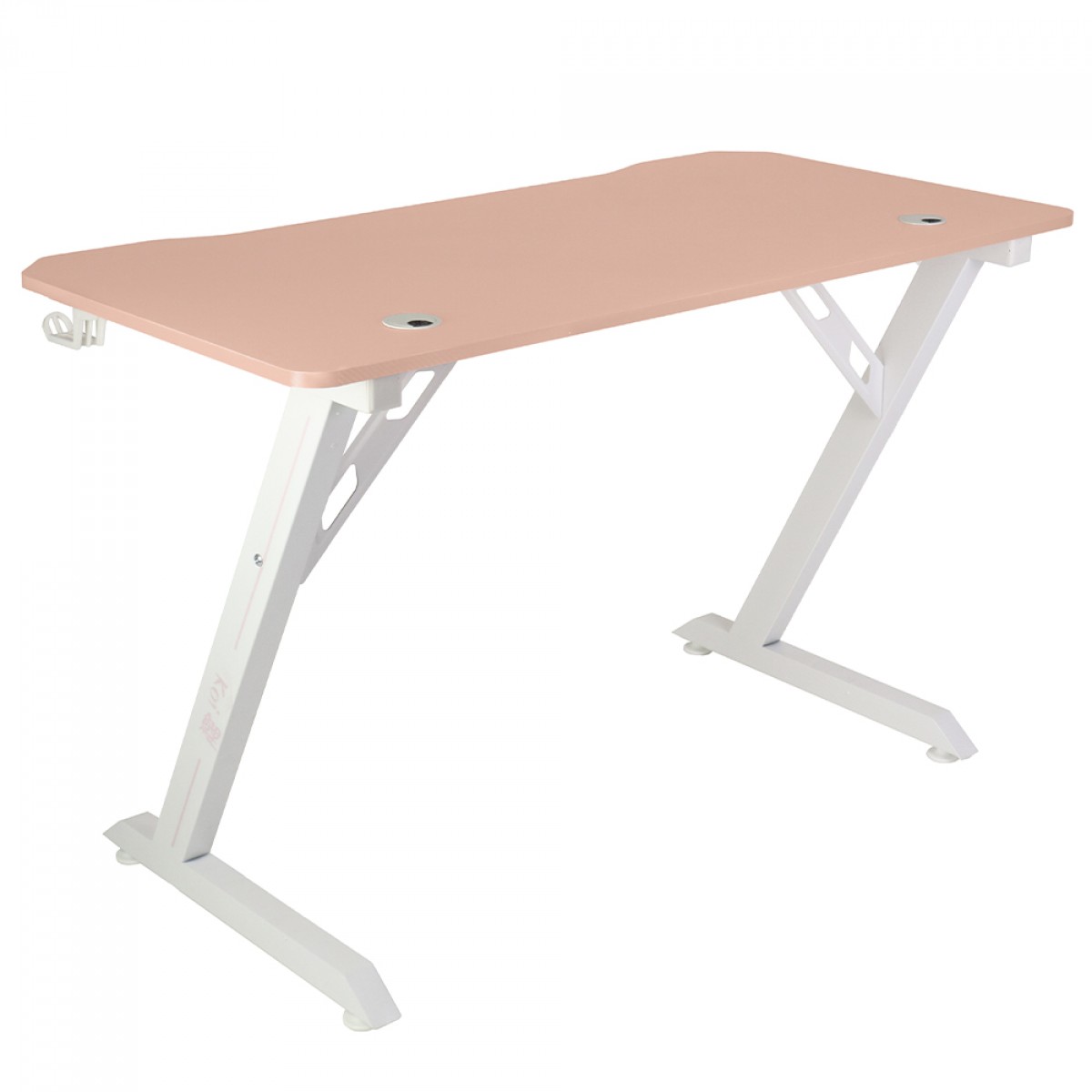 Mesa Gamer Ninja Koi, Com Suporte Para Headset e Copo, Rosa, SF-TB-KI12060PWF