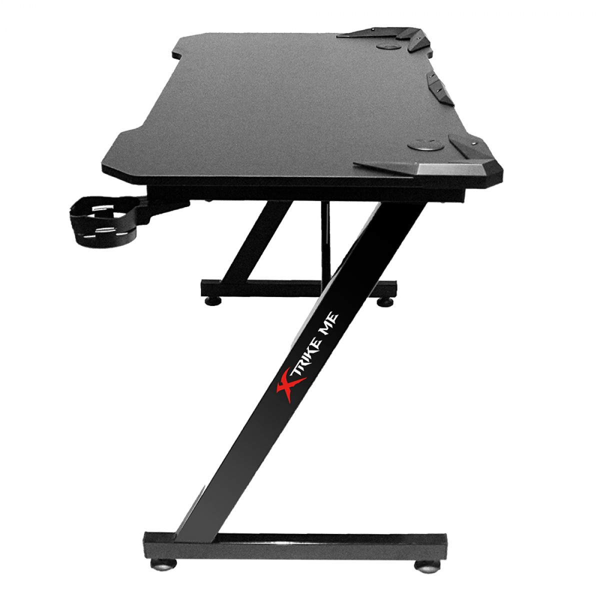 Mesa Gamer Xtrike Me DK-02, Com Suporte Para Headset e Copo, Preto