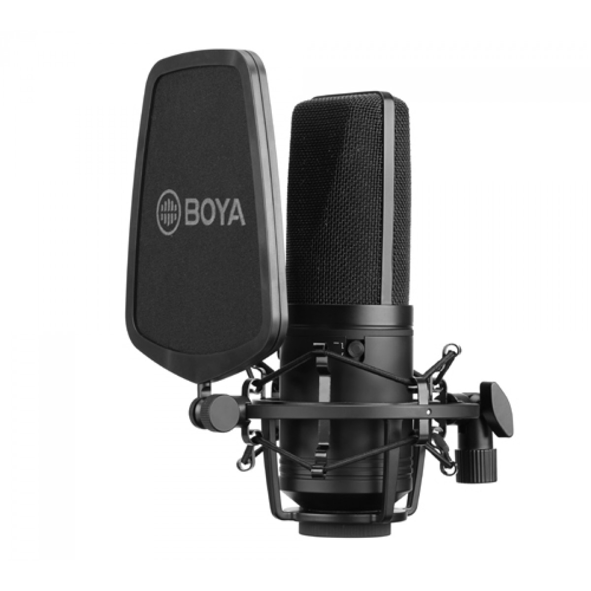 Microfone BOYA BY-M1000, Com Filtro Pop, XLR, Black