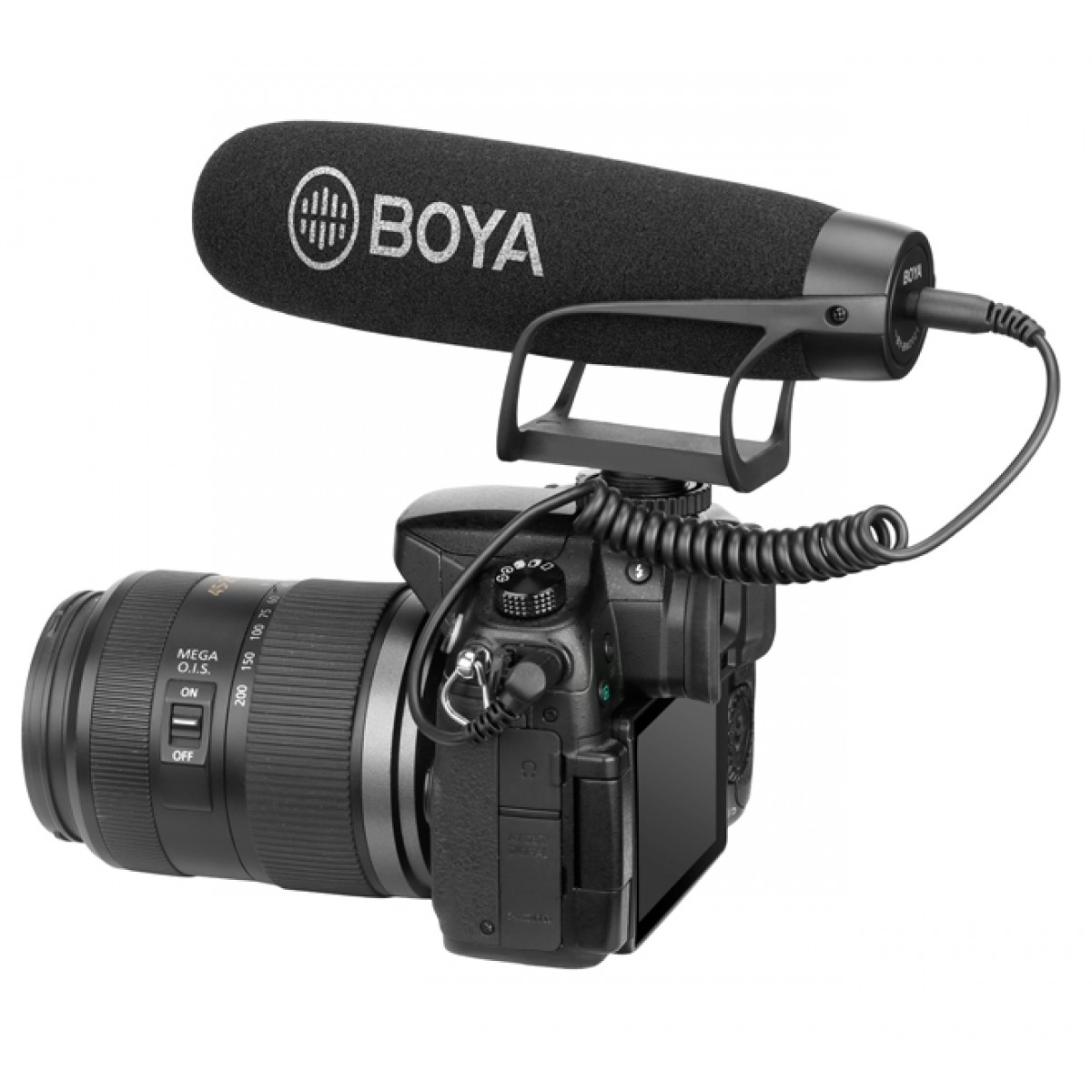Microfone de Vídeo BOYA BY-BM2021, TRS/TRRS, Black