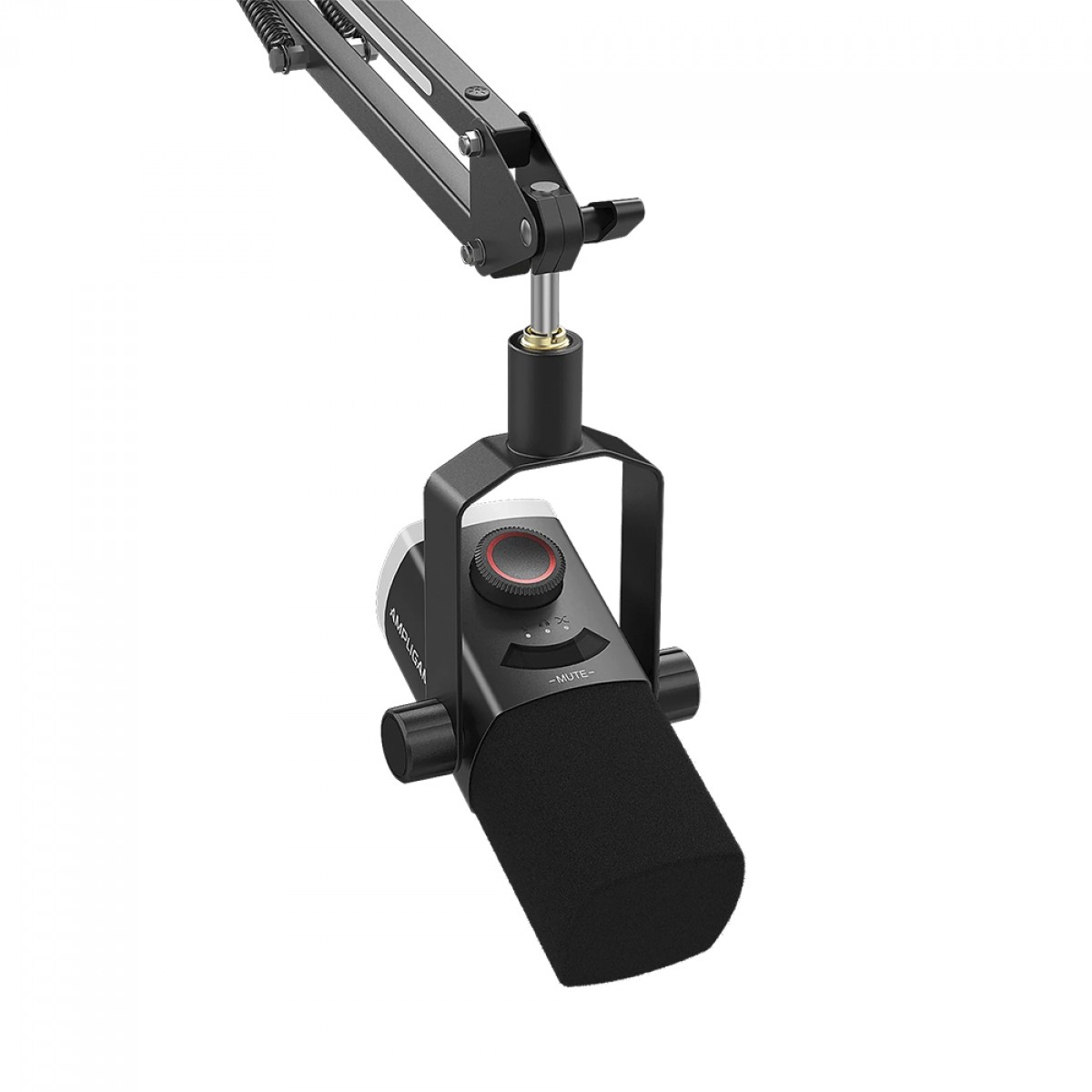Microfone Gamer Fifine AmpliGame AM8PROT, RGB, USB/XLR, Preto, Com