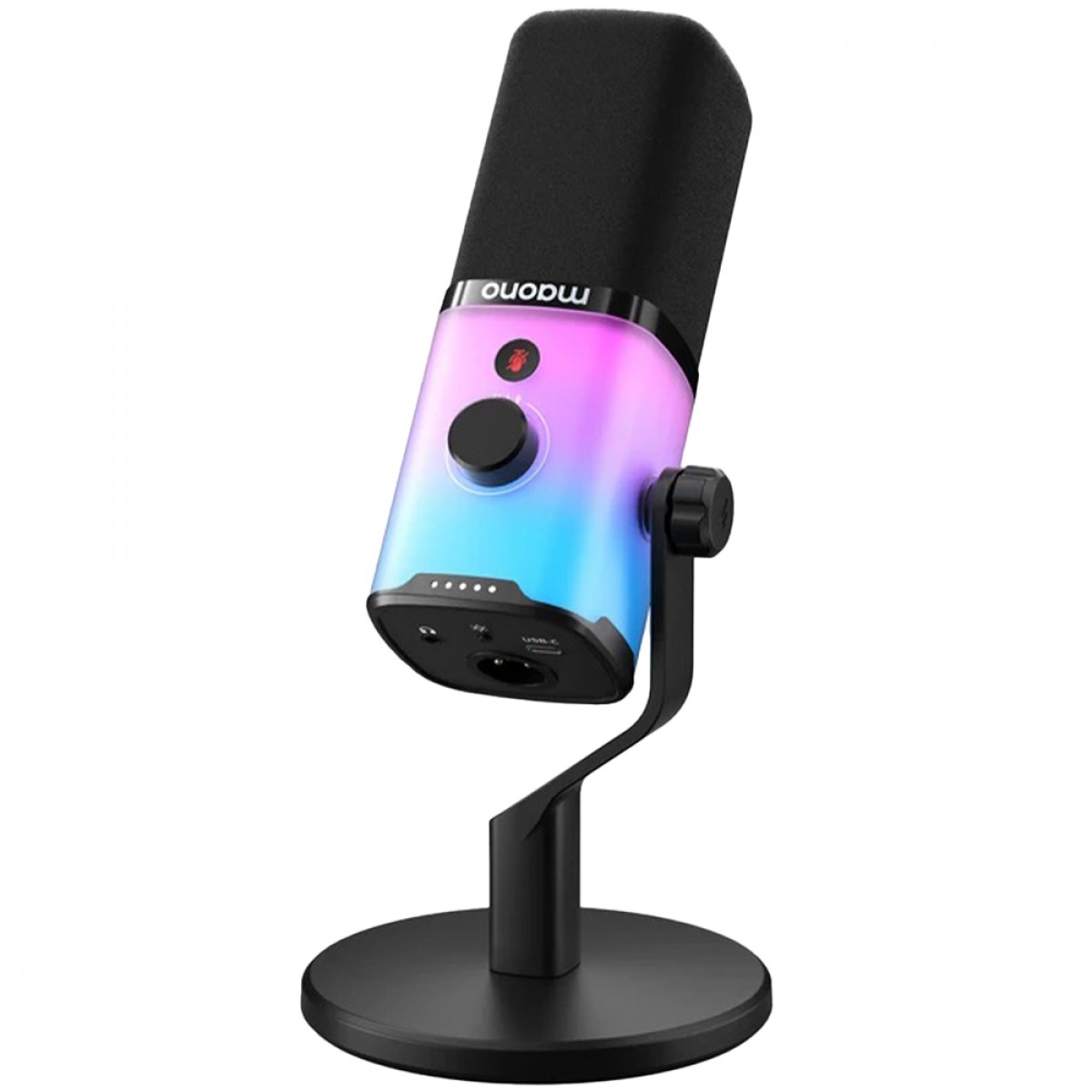Microfone Gamer Maono PD100X, RGB, USB/XLR, Preto