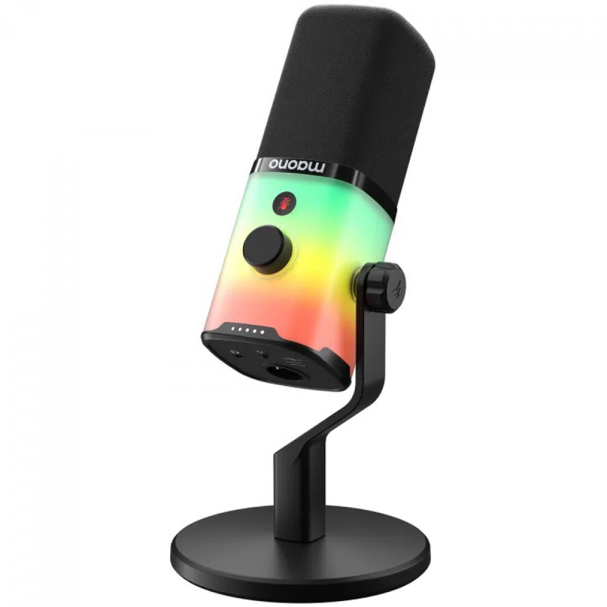 Microfone Gamer Maono PD100X, RGB, USB/XLR, Preto